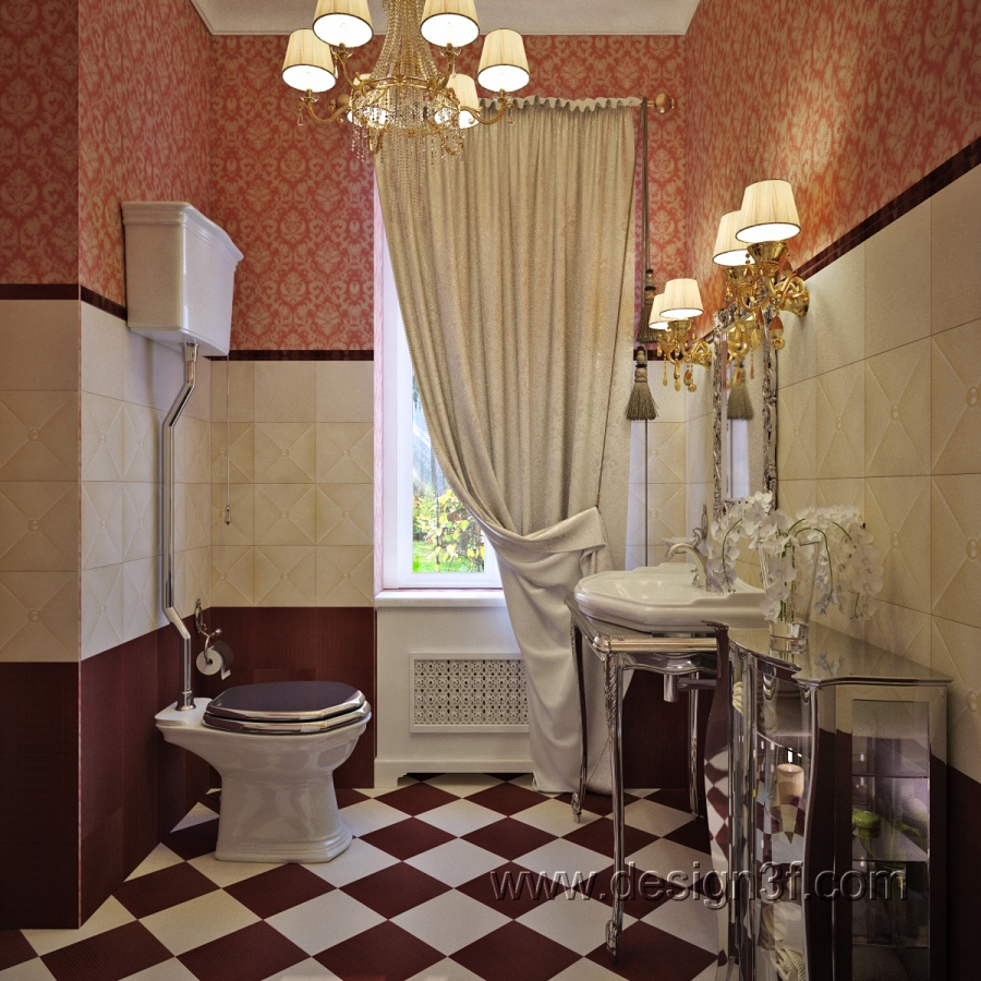 классический стиль в ванной комнате